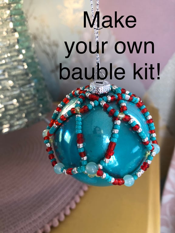 Beginners bauble kit Christmas ornament cover starter Xmas crafts