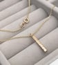 Handmade 9ct yellow, rose or white gold ingot bar charm pendant and chain - Image 6