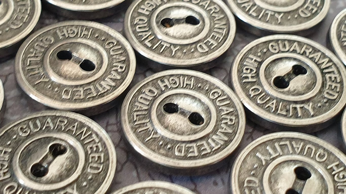 9 16" 15mm 24L Antique Silver buttons (Guaranteed High quality logo)