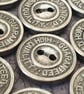 9 16" 15mm 24L Antique Silver buttons (Guaranteed High quality logo)