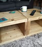 Rustic Cube Coffee Table Bedside Table Handmade - Image 4