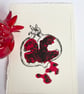 Pomegranate Print, Handmade Drypoint A6 Size - Image 1