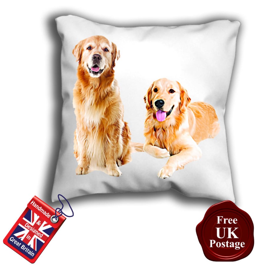Retriever Cushion Cover, Golden Dog Cover,