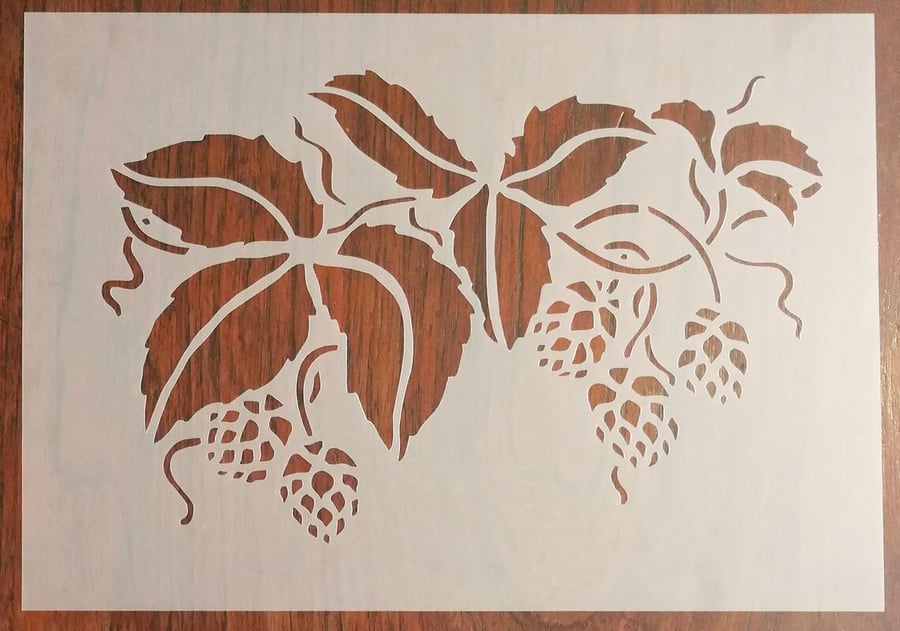 Hop Vines Stencil Mask Reusable PP Sheet for Arts & Crafts
