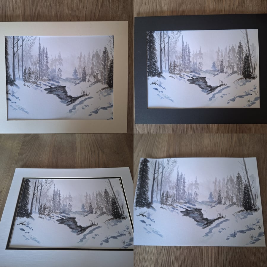 Snow woodland winter 