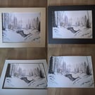 Snow woodland winter 