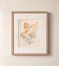 Barn owl print - British wildlife wall art