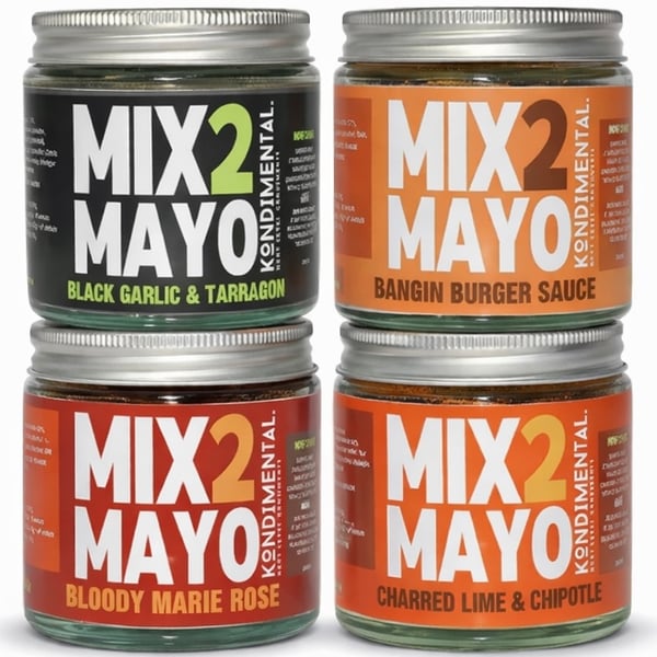 MIX2MAYO Premium Dry Seasoning Set Of 4 (50g net) (FREE UK SHIPPING)