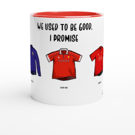 Manchester United Funny Mug - Football Kits Through The Ages