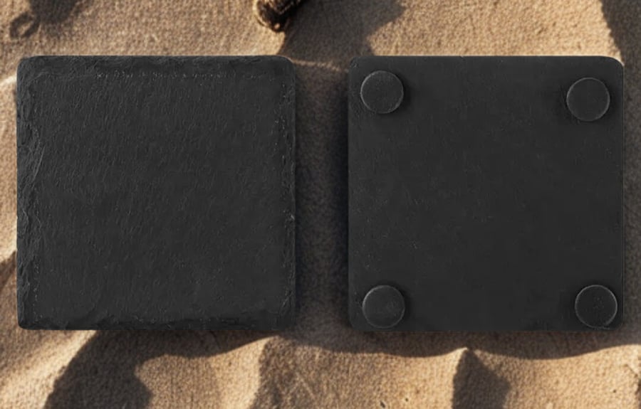 Slate Coaster, Square, Engraved and Personalised