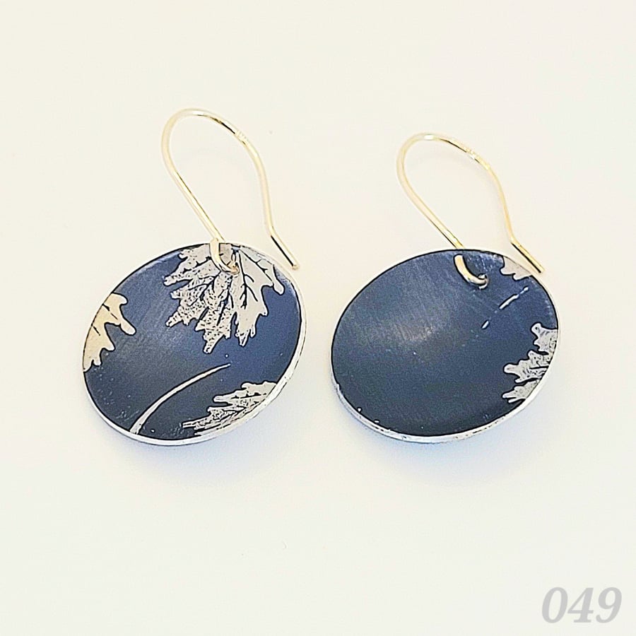 049 - Handmade Aluminium and Silver Reversible Earrings