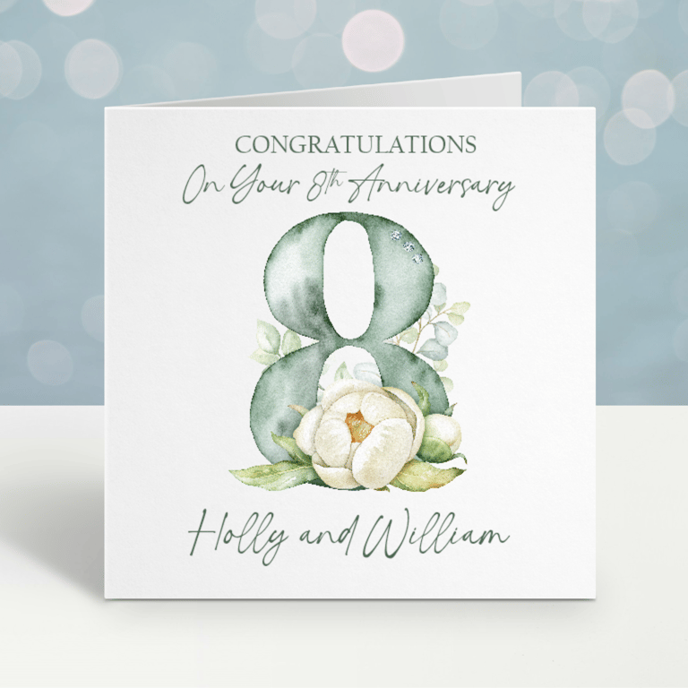 Handmade Personalised 7th Wedding Anniversary Card