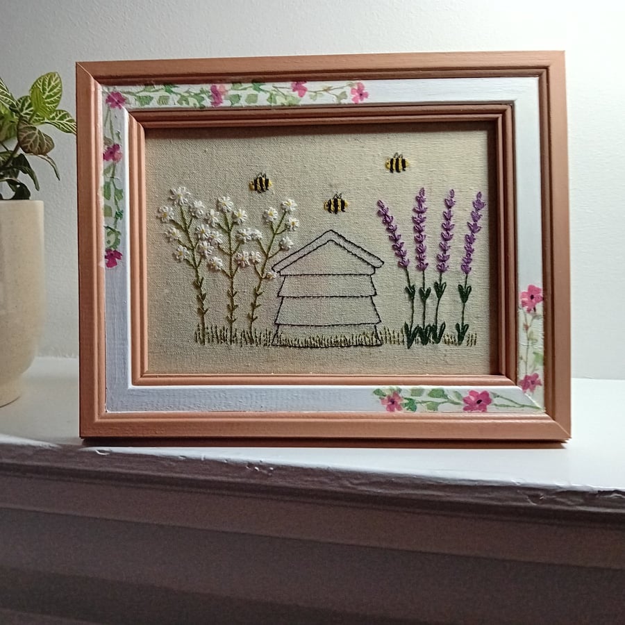 Hand Embroidered Framed Picture