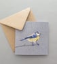 Blue-tit card, printed on recycled card, blank - Image 4