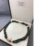 Emerald & Nucleated Freshwater Pearl Twisted Rope Effect Necklace  - Image 7