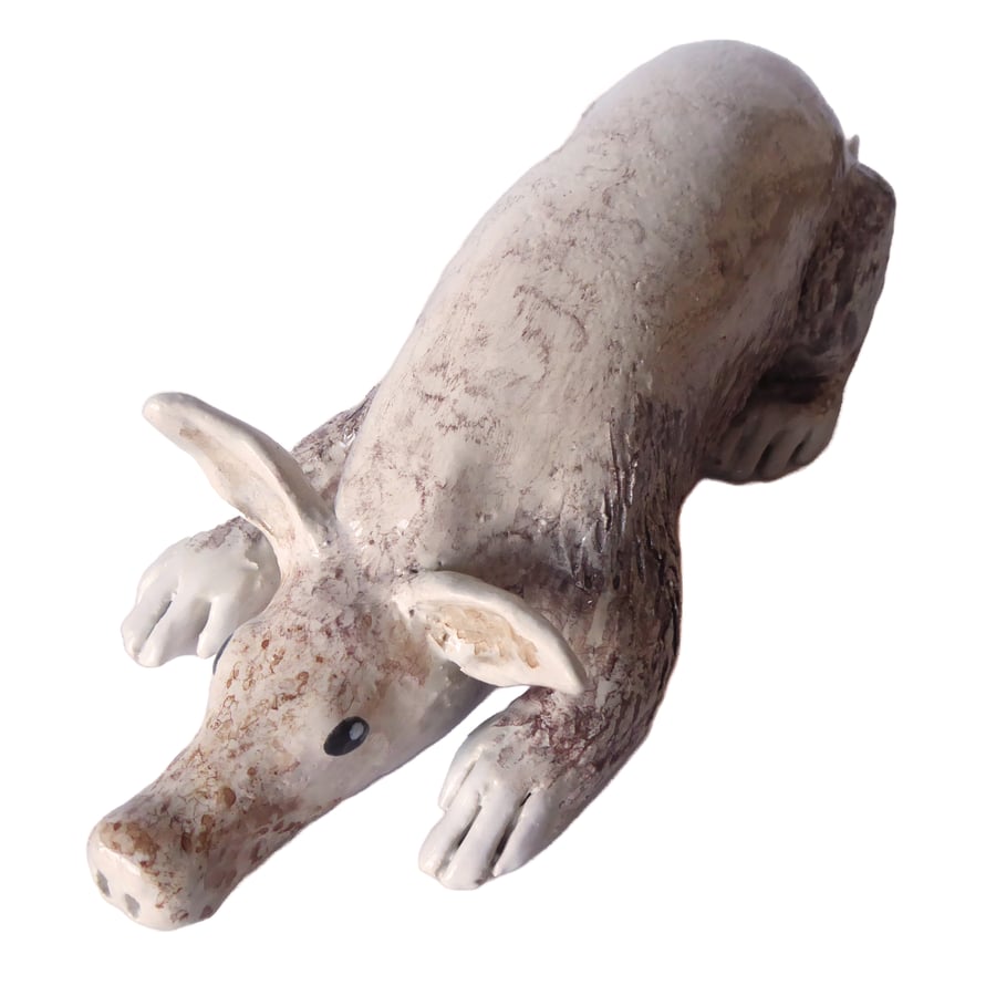 Aardvark Ceramic Ornament - Handmade
