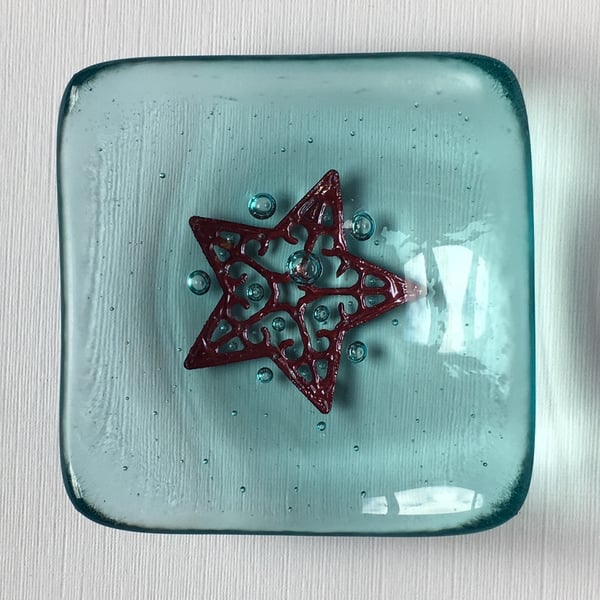 Little Star Fused Glass Trinket Dish