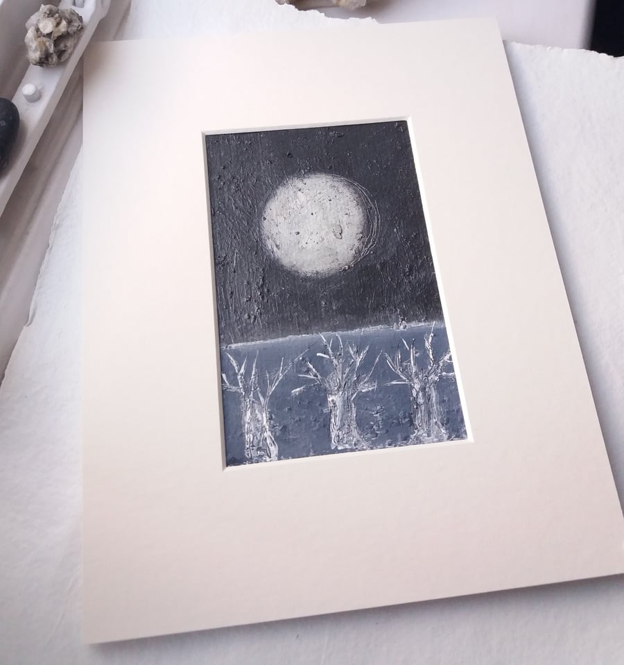 full moon - moon art