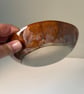 Handmade ceramic bowl, shallow brown stoneware bowl - Image 4