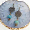 Ceramic & Bronze Earrings
