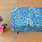 William Morris A5 Treasure Box in Mallow Teal - Memory Keepsake Box