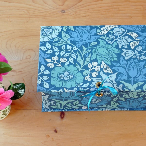 William Morris A5 Treasure Box in Mallow Teal - Memory Keepsake Box