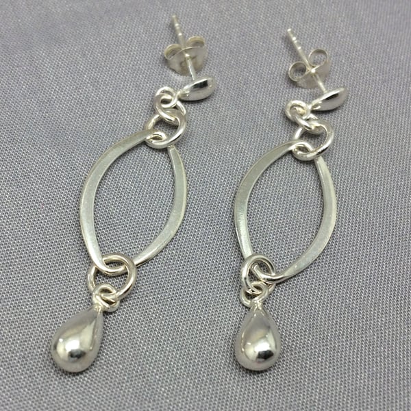 Sterling Silver Teardrop Stud Earrings