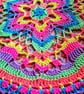 Large, bright crochet mandala doily table mat - Image 8