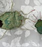 Green Shieldbug textile wall-sculpture 