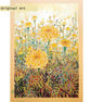 Golden Marigolds Original Oil pastel painting, A4 artwork, wall art - Image 1
