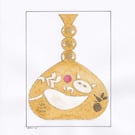 Happy Cat And Mouse Vase