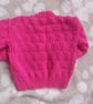 Hand knitted pink baby girls cardigan - Image 4