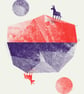 Special Donkey Boulder 2-colour A3 screen-print - Image 2