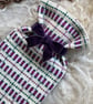 Mini Hot Waterbottle - Damson. Handwoven in Wales - Image 2