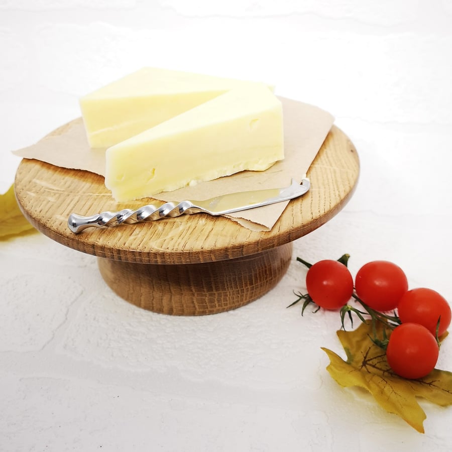 Woodturned Oak Cake Stand