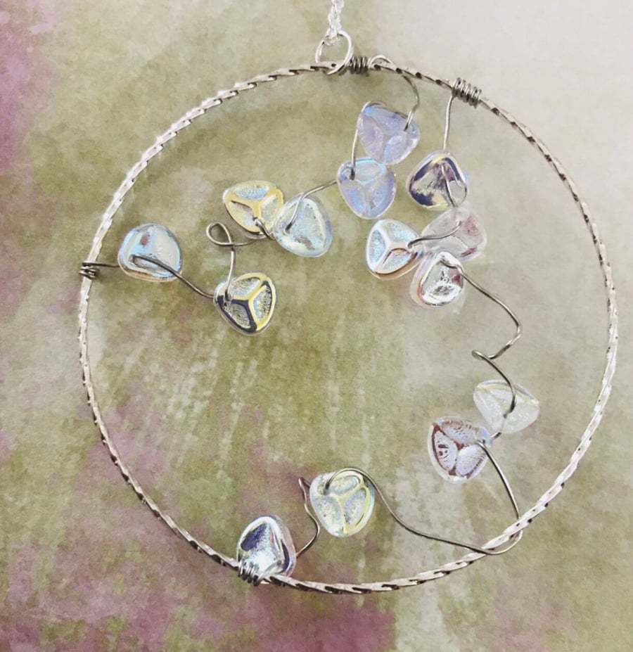 Statement Wire & Petal Necklace