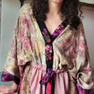 Raspberry Rose Kimono Dress