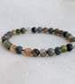 Mixed earthy agate gemstone stretch bracelet  - Image 8