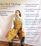 Potters apron, canvas pleated pinafore, split leg, 3 pockets. Ochre No14:2 - Image 2