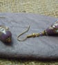 Artisan Lampwork Venetian style glass foil bead earrings - Image 2