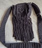 Black crochet shoulder bag