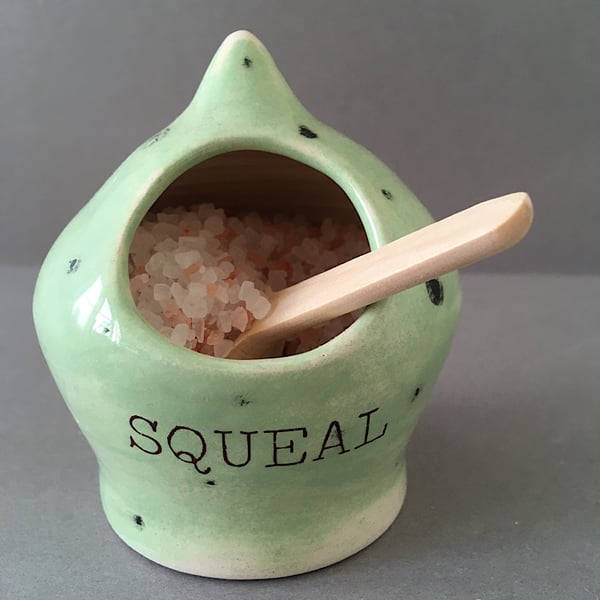 Spotty “Squeal” Salt Pig