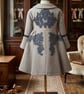 Girls Vintage Wool Coat (4-5Y) toddler spring Ivory Princess Dress Coat