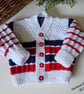 Designer Hand Knitted Baby Cardigan & Booties Set 3-9 Months Size - Image 8