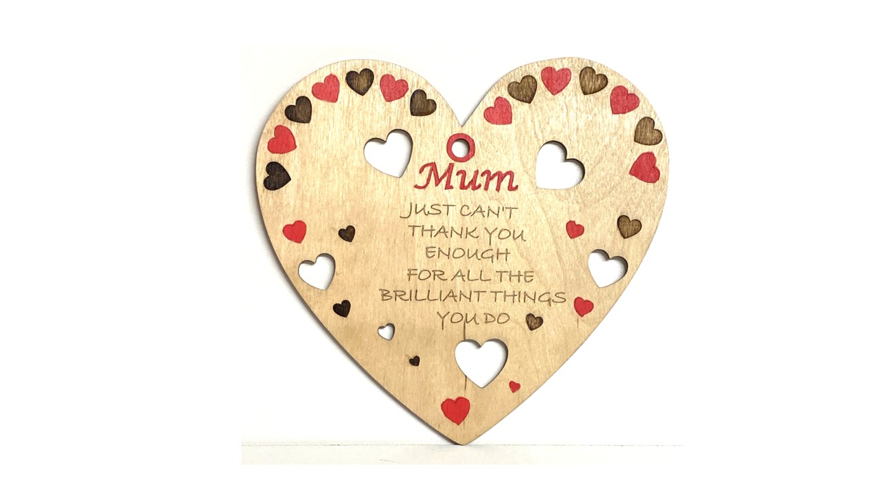 Handmade Wooden Mum Thank you Plaque