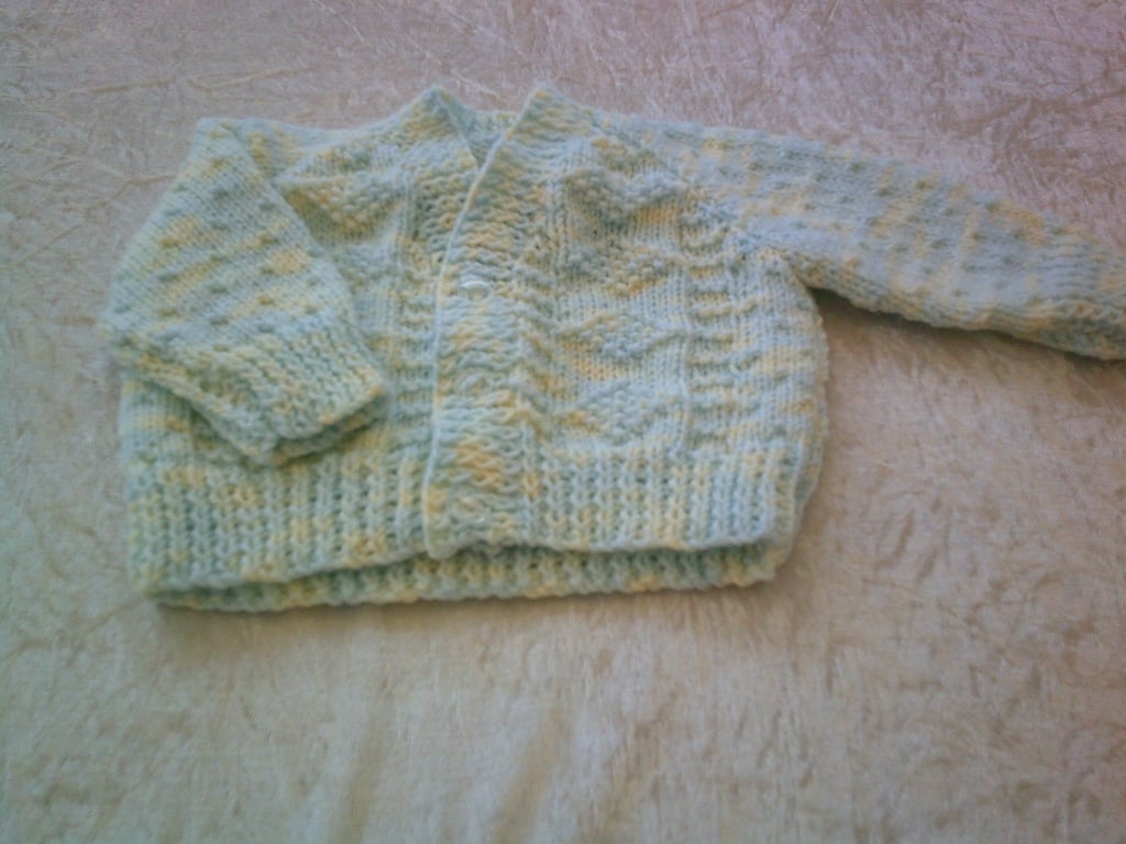 Blue and Lemon 16 inch V Neck Cardigan 