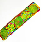 Handmade Embroidered Fabric Bookmark Textile Art Book Lover Gift 