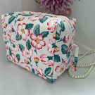 Boxy Toiletry Bag with Handle, Square Cosmetic Bag, Make Up Bag, Travel Bag