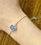 Personalised Sterling Silver Birthstone Flower Bracelet