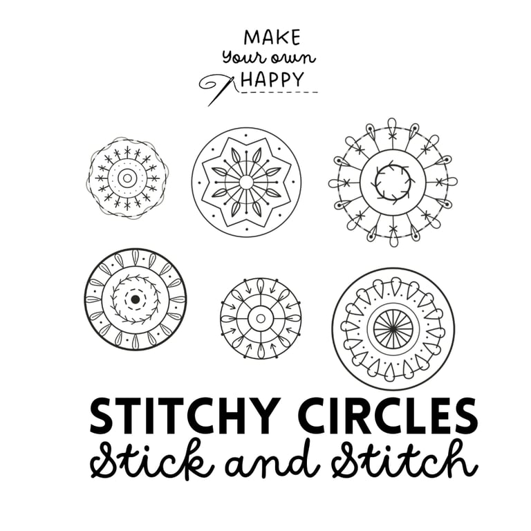 Stitchy Circles Stick & Stitch (Dissolvable Pattern for Embroidery)